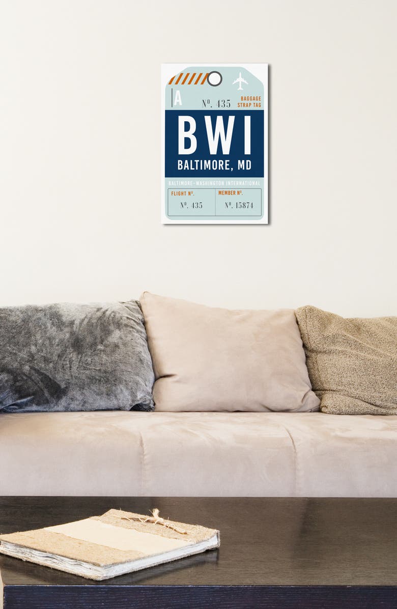 Oliver Gal Baltimore Luggage Tag Wall Art, Alternate, color, 