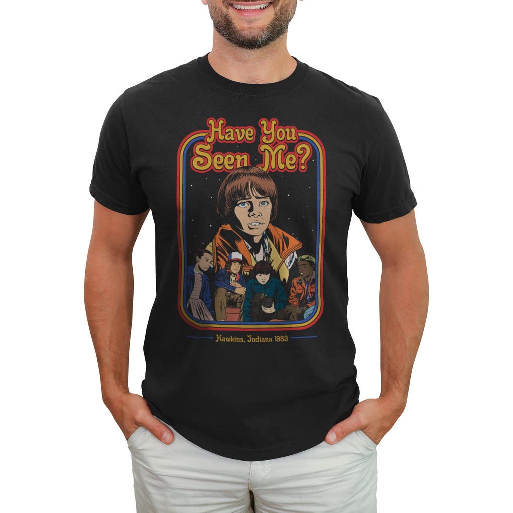 Men's Stranger Things Retro Will Have You Seen Me?  Graphic T-Shirt in Black  product