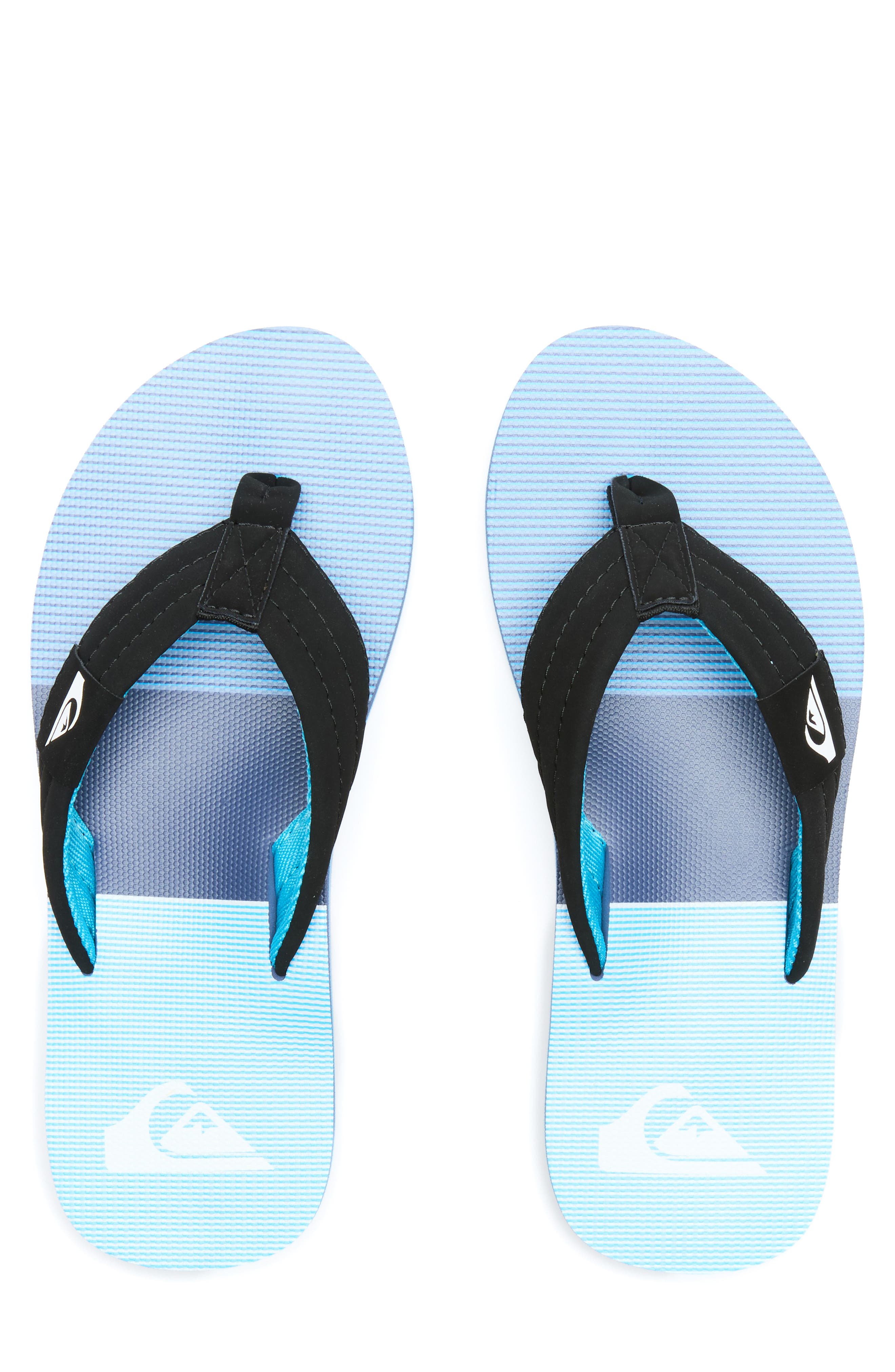 Moncata Layback Flip Flop, Alternate, color, BLACK/ LIGHT BLUE/ LIGHT BLUE
