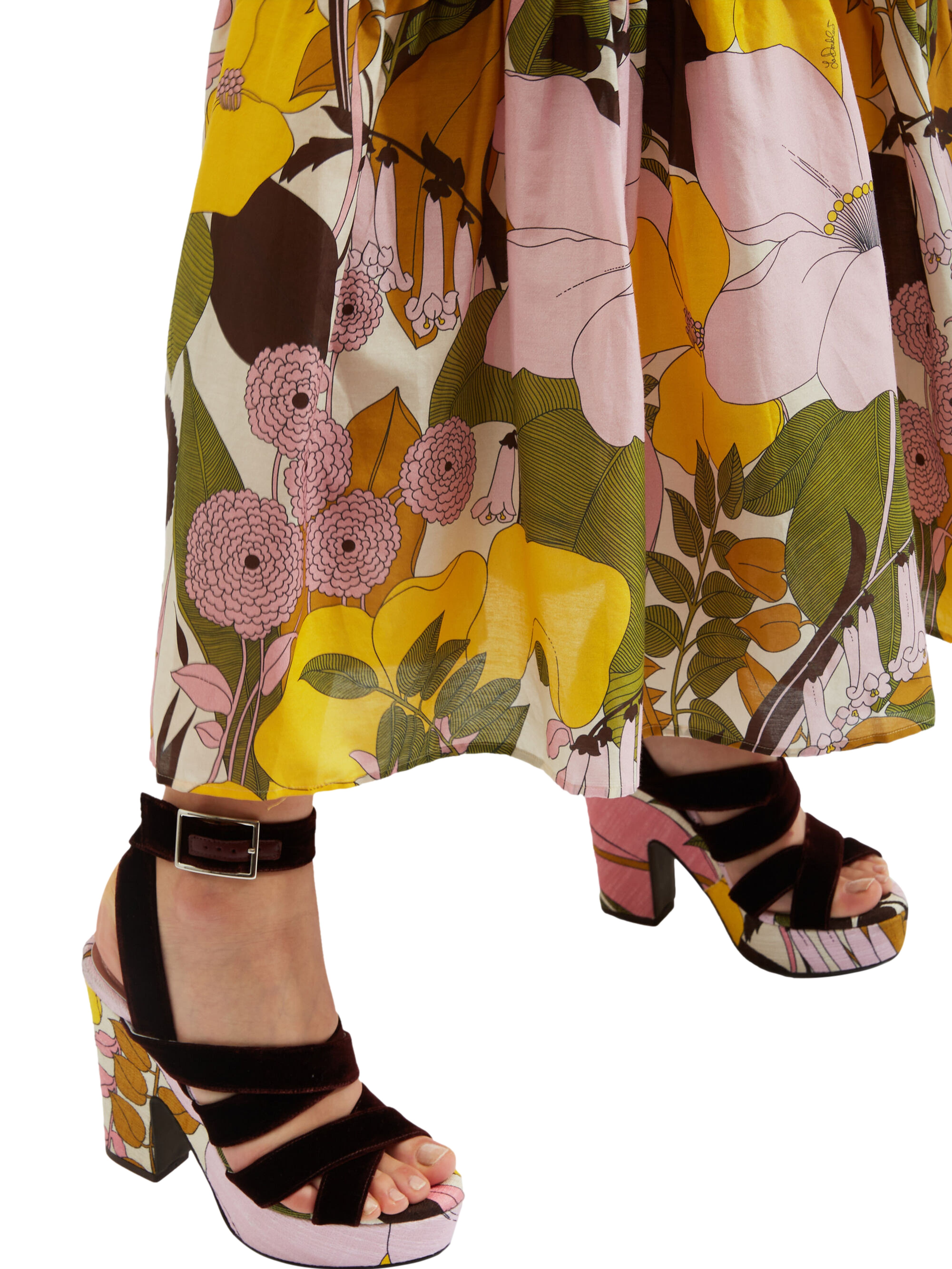 La DoubleJ Medal Wedge Big Flower Rose Pink, Alternate, color, Big Flower Rose Pink