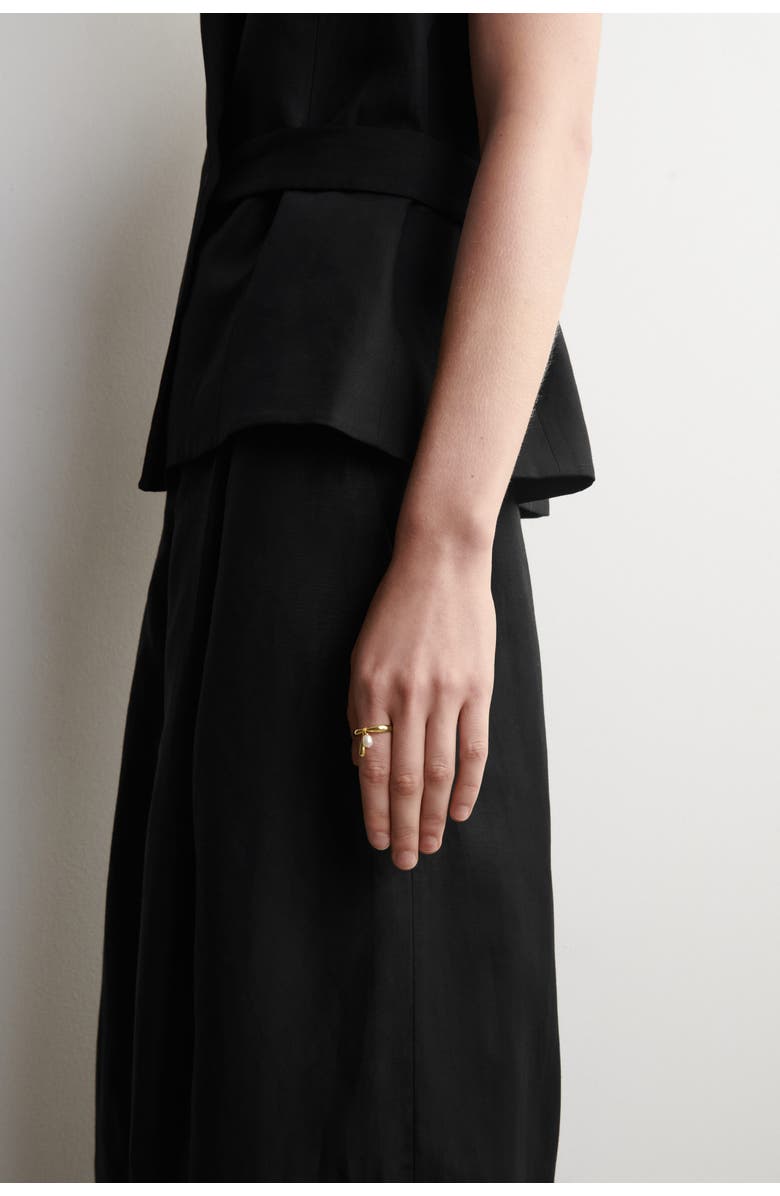 COS Teardrop-Charm Ring, Main, color, Gold