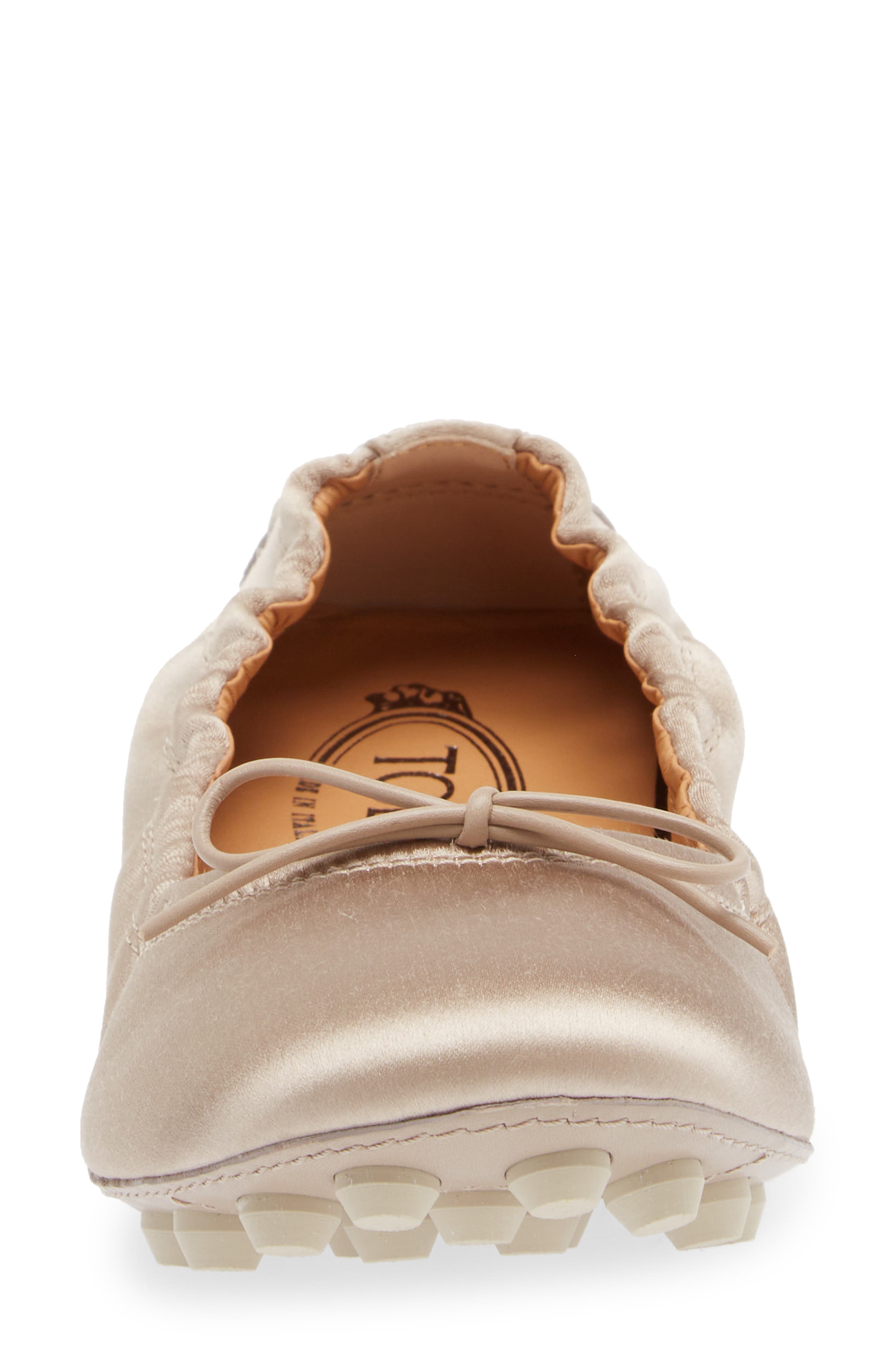 Tod's Gommini Bow Satin Ballet Flat, Alternate, color, 