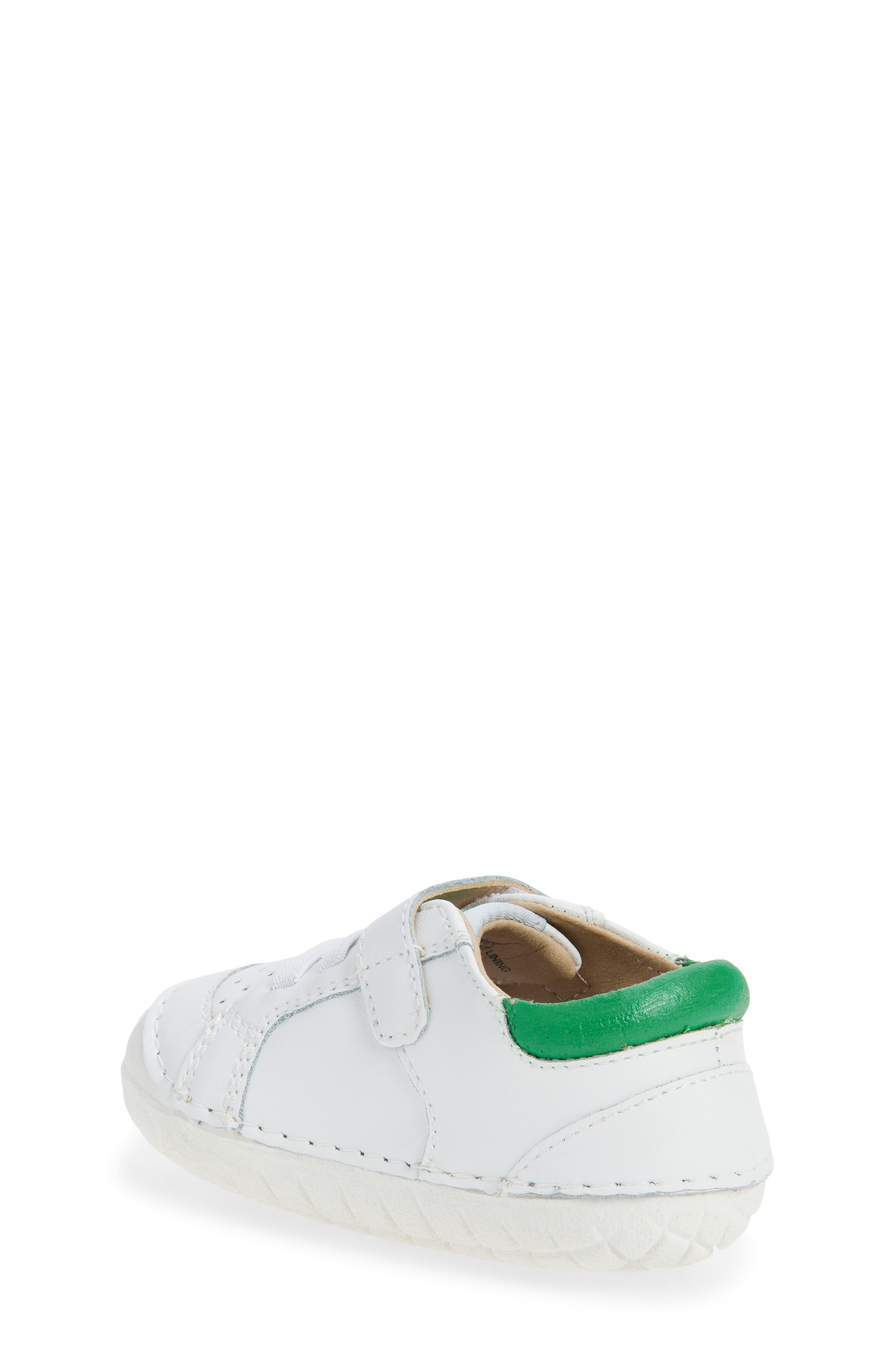 Kids' 4114 Pavesta Sneaker, Alternate, color, SNOW / NEON GREEN