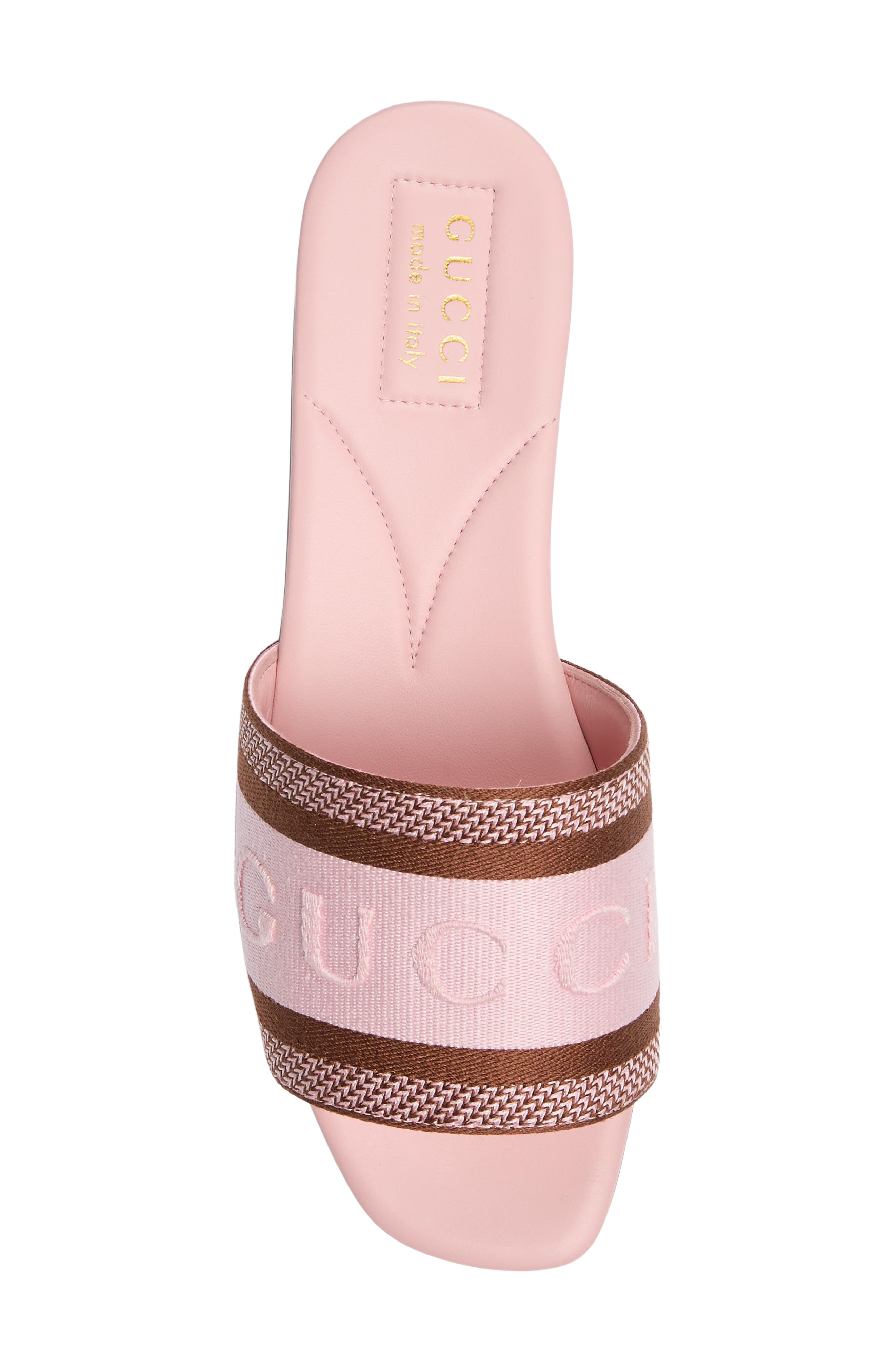 Gucci Jane Slide Sandal, Alternate, color, Mahogany/ Pink