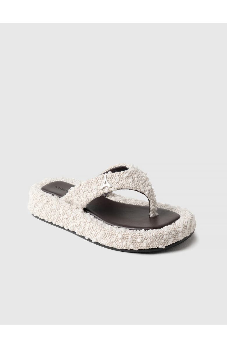 Manière De Voir Rosalie Boucle Flatform Sandals, Alternate, color, Off White/Brown