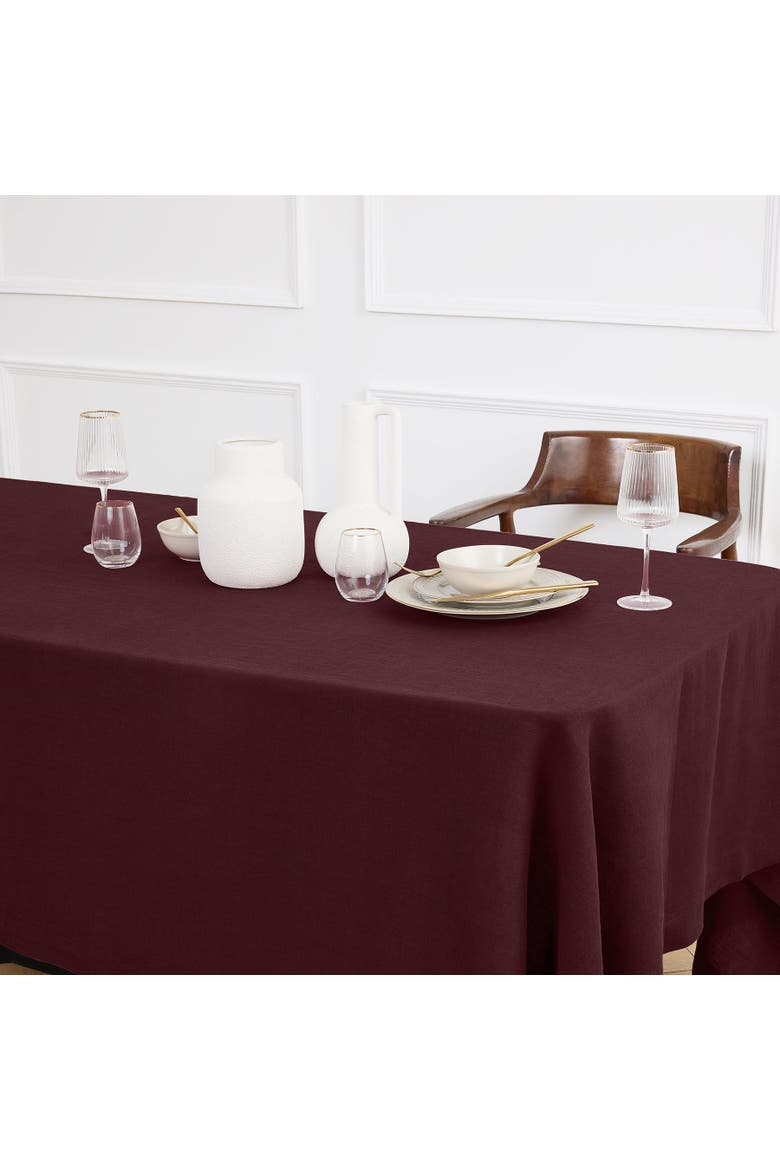 Linen Tablecloth - Sonoma, Alternate, color, Burgundy