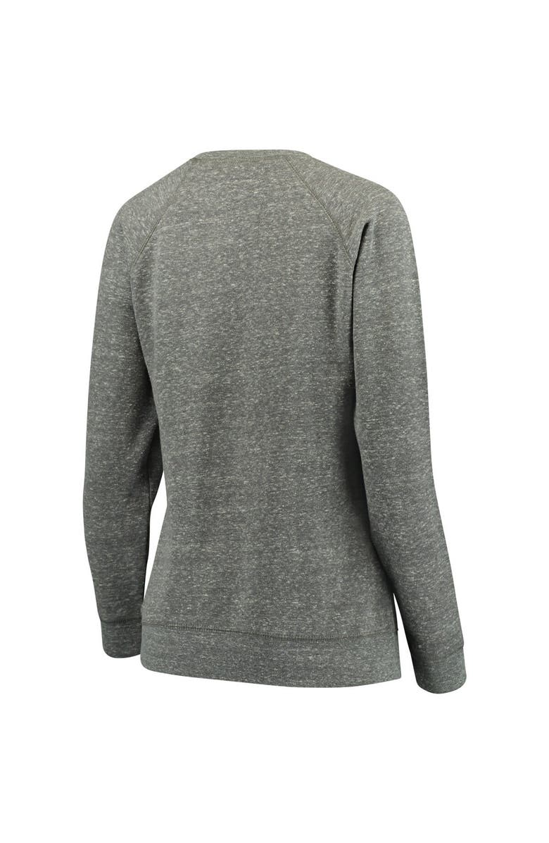 PRESSBOX Women's Pressbox Heathered Gray Nebraska Huskers Edith Vintage Knobi Pullover Sweatshirt, Alternate, color,