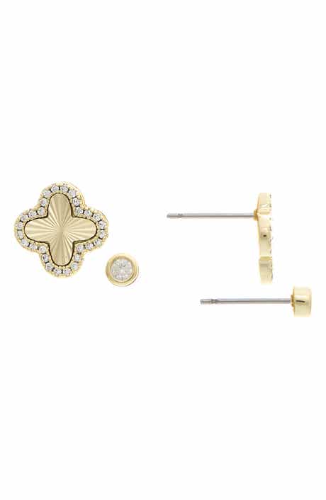 Set of 2 Cubic Zirconia Stud Earrings
