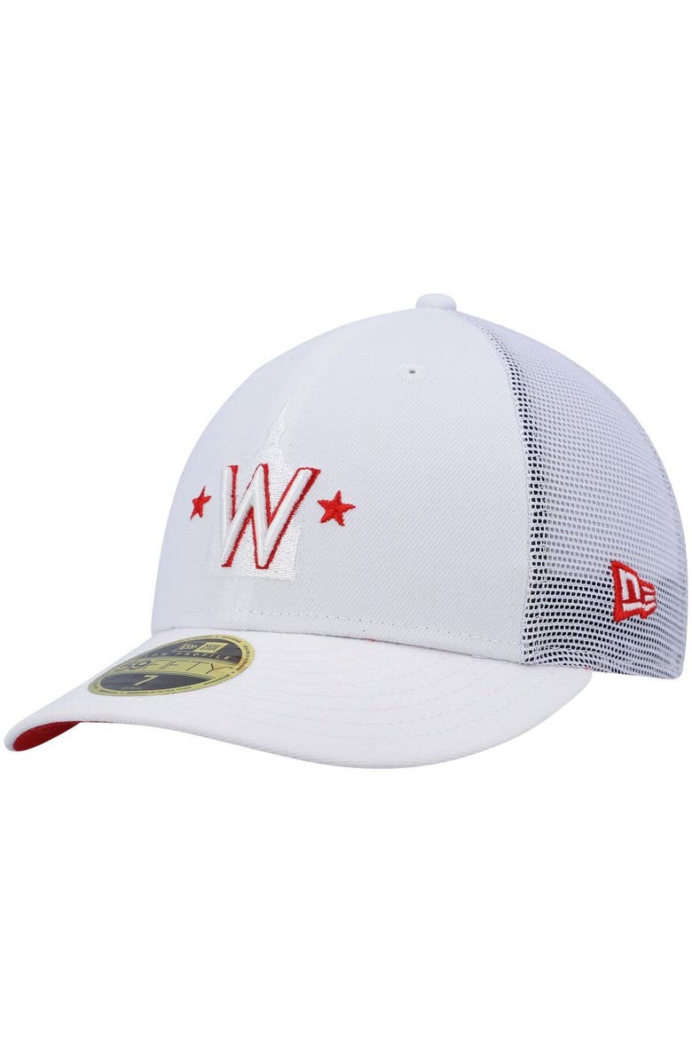 New Era Men's New Era White Washington Nationals 2022 Batting Practice Low Profile 59FIFTY Fitted Hat, Main, color, White