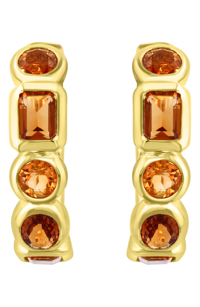 EFFY 14K Gold Citrine Huggie Hoop Earrings, Alternate, color, 