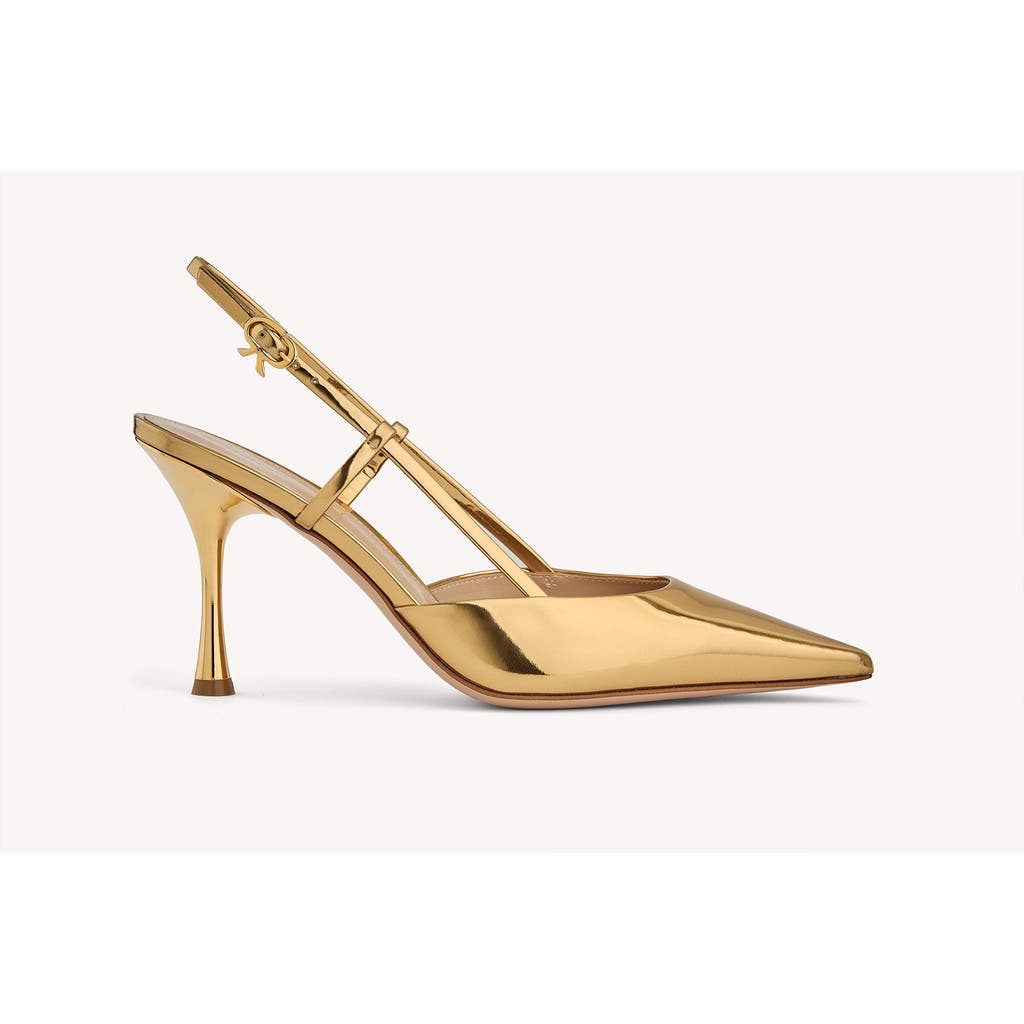 Gianvito Rossi "ascent" Slingback Pointed Toe Metallic Pumps