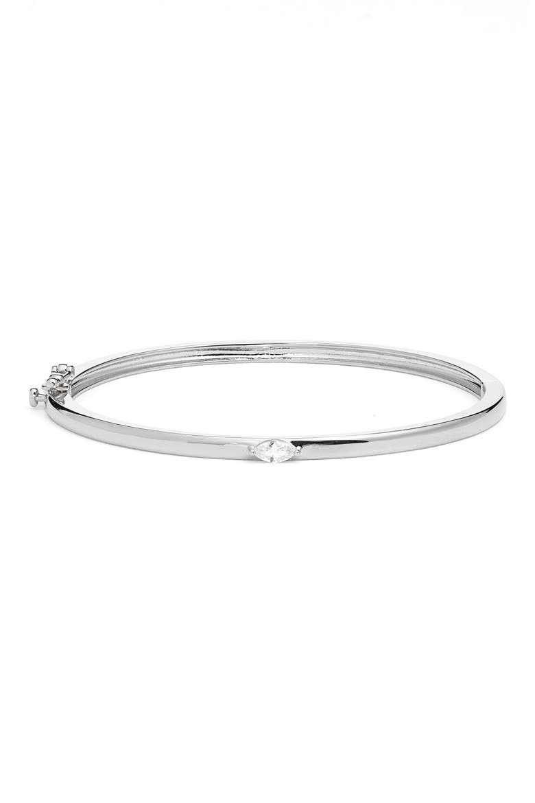 Demi Fine Cubic Zirconia ACcent Bracelet, Main, color, STERLING SILVER PLATED