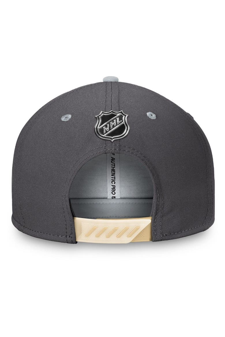 Men's Fanatics Branded Charcoal/Gray Vegas Golden Knights Authentic Pro Home Ice Snapback Hat, Alternate, color, Charcoal