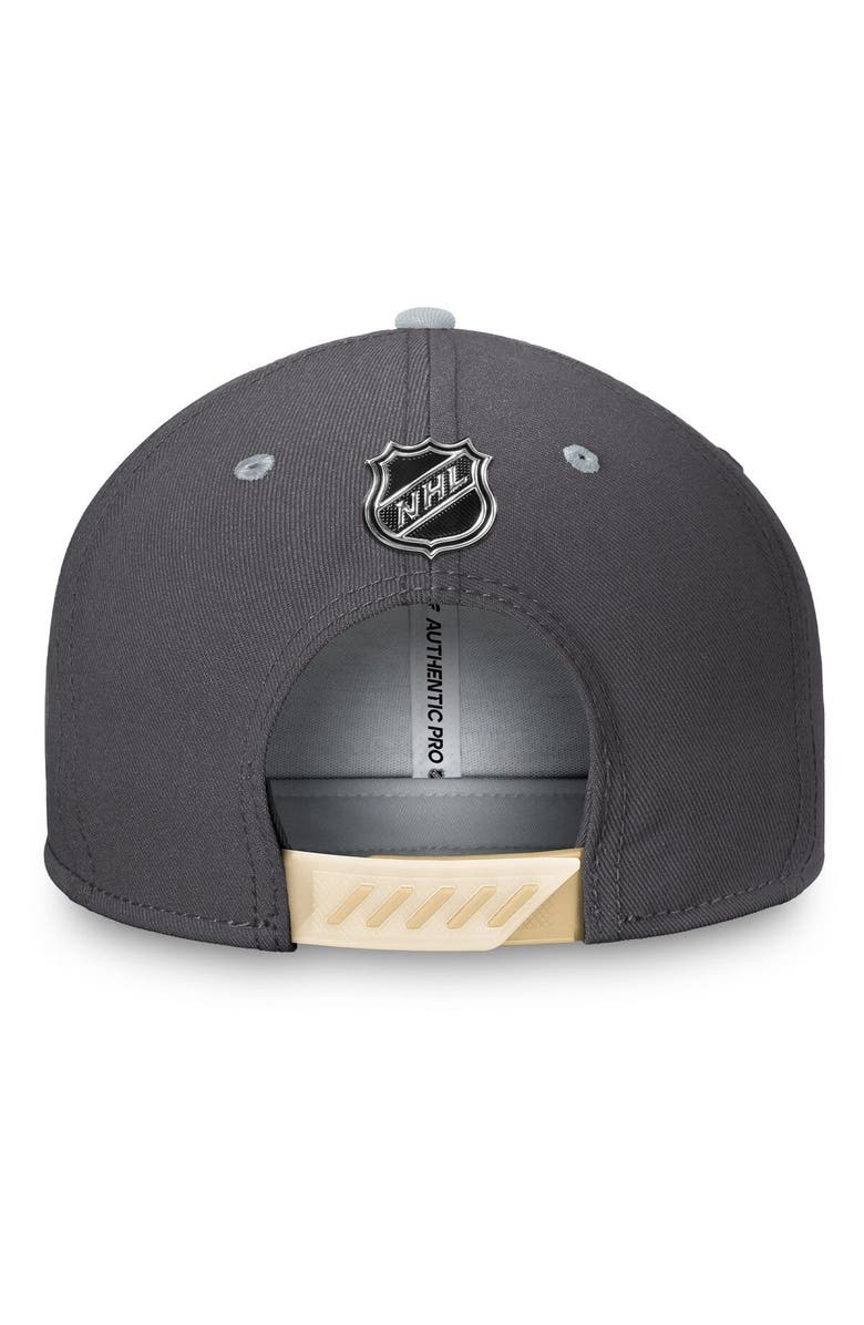 FANATICS Men's Fanatics Branded Charcoal/Gray Vegas Golden Knights Authentic Pro Home Ice Snapback Hat, Alternate, color,