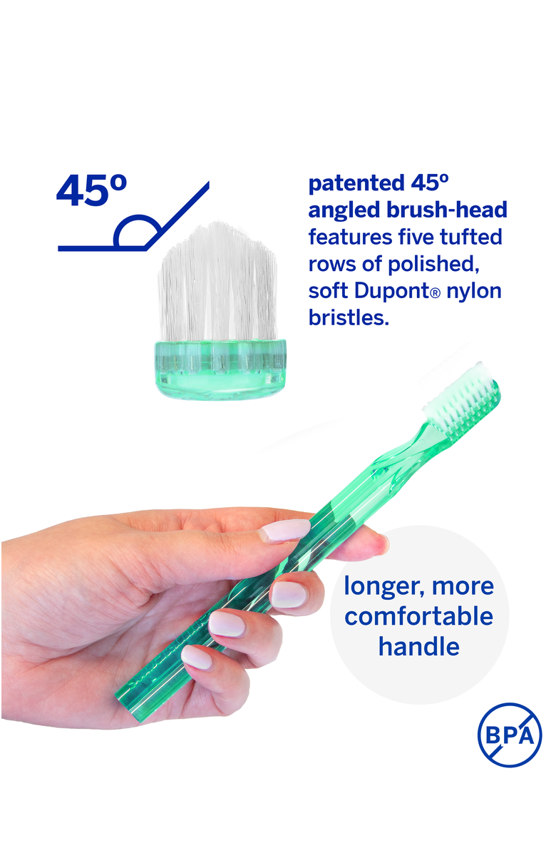 Supersmile New Generation 45° Patented Long Toothbrush, Alternate, color, Green
