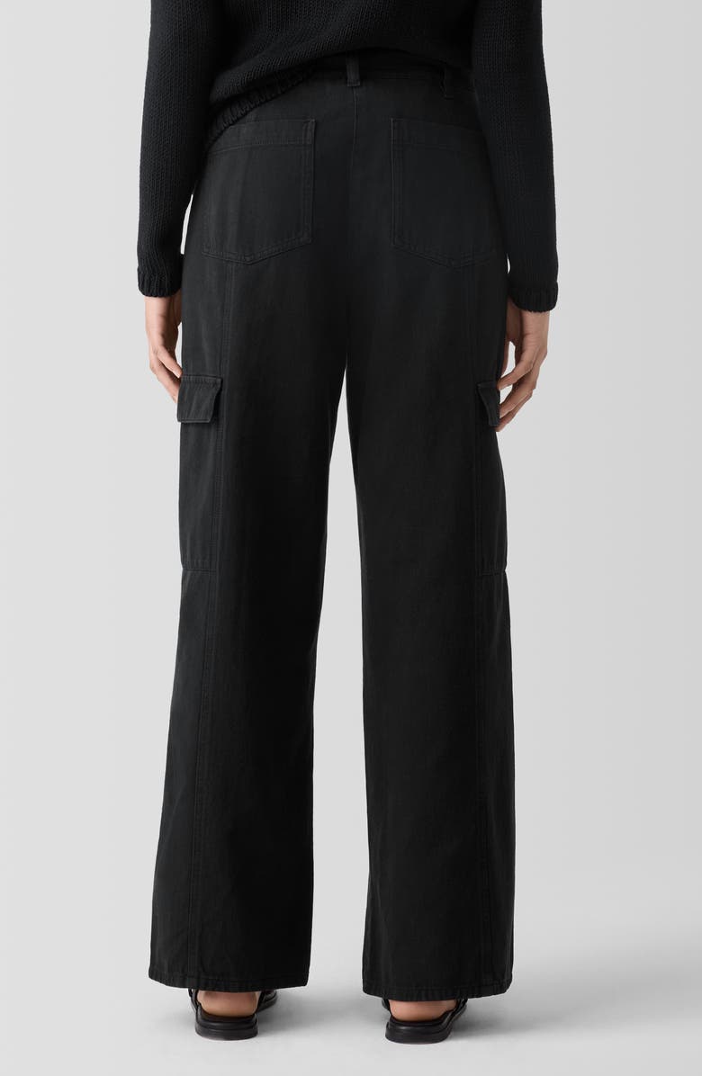 Eileen Fisher Organic Cotton Wide Leg Cargo Pants, Alternate, color,