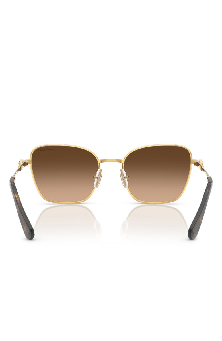 Swarovski 55mm Gradient Pilot Sunglasses, Alternate, color, Gold/Brown