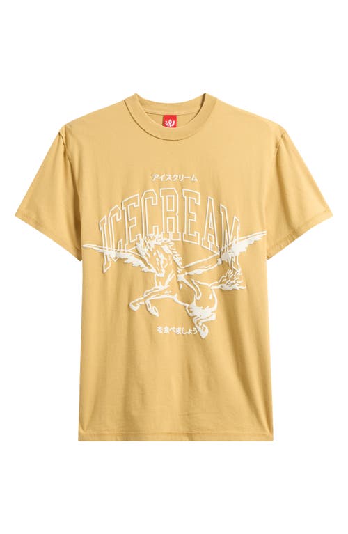 Icecream Gallop Cotton Graphic T-shirt In Antelope