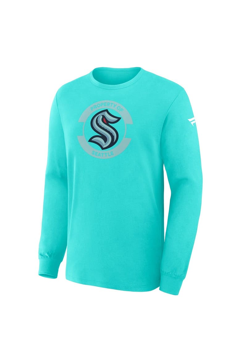 Men's Fanatics Light Blue Seattle Kraken Authentic Pro Property Of Practice Long Sleeve T-Shirt, Alternate, color, Light Blue