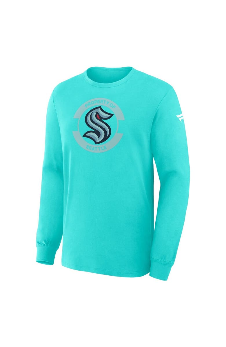 FANATICS Men's Fanatics Light Blue Seattle Kraken Authentic Pro Property Of Practice Long Sleeve T-Shirt, Alternate, color, Light Blue
