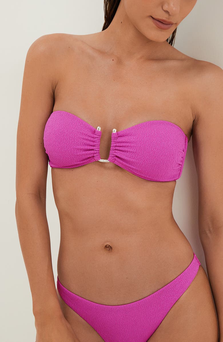 ViX Paula Hermanny Firenze Jill Bandeau Bikini Top, Alternate, color, Pink