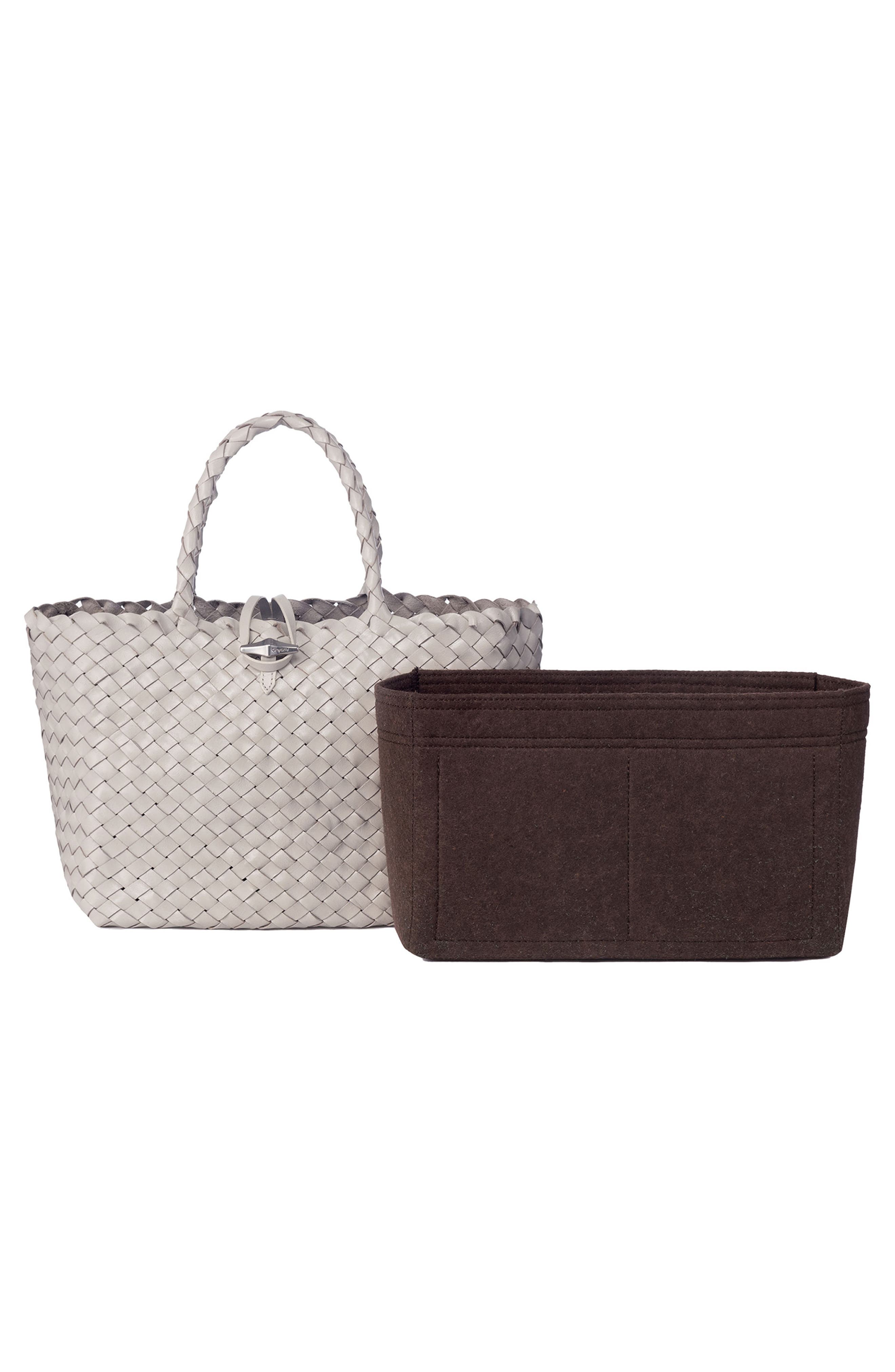 Oryany Kayla Woven Leather Tote, Alternate, color, Sand Beach