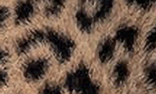 EDIKTED EDIKTED LEOPARD PRINT FUZZY V-NECK CARDIGAN 