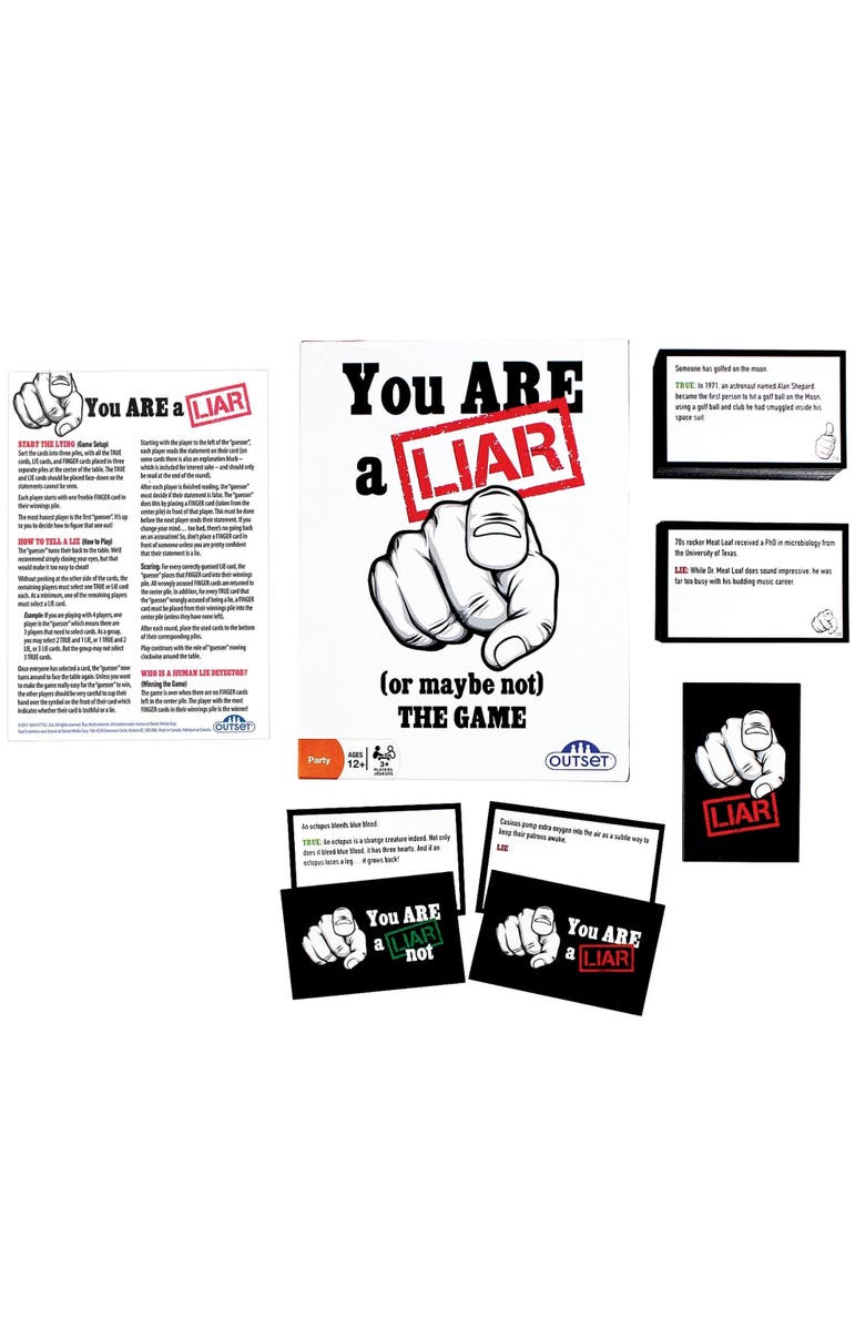 Outset Media You Are A Liar (or Maybe Not) Card Game, Alternate, color, Multicolored