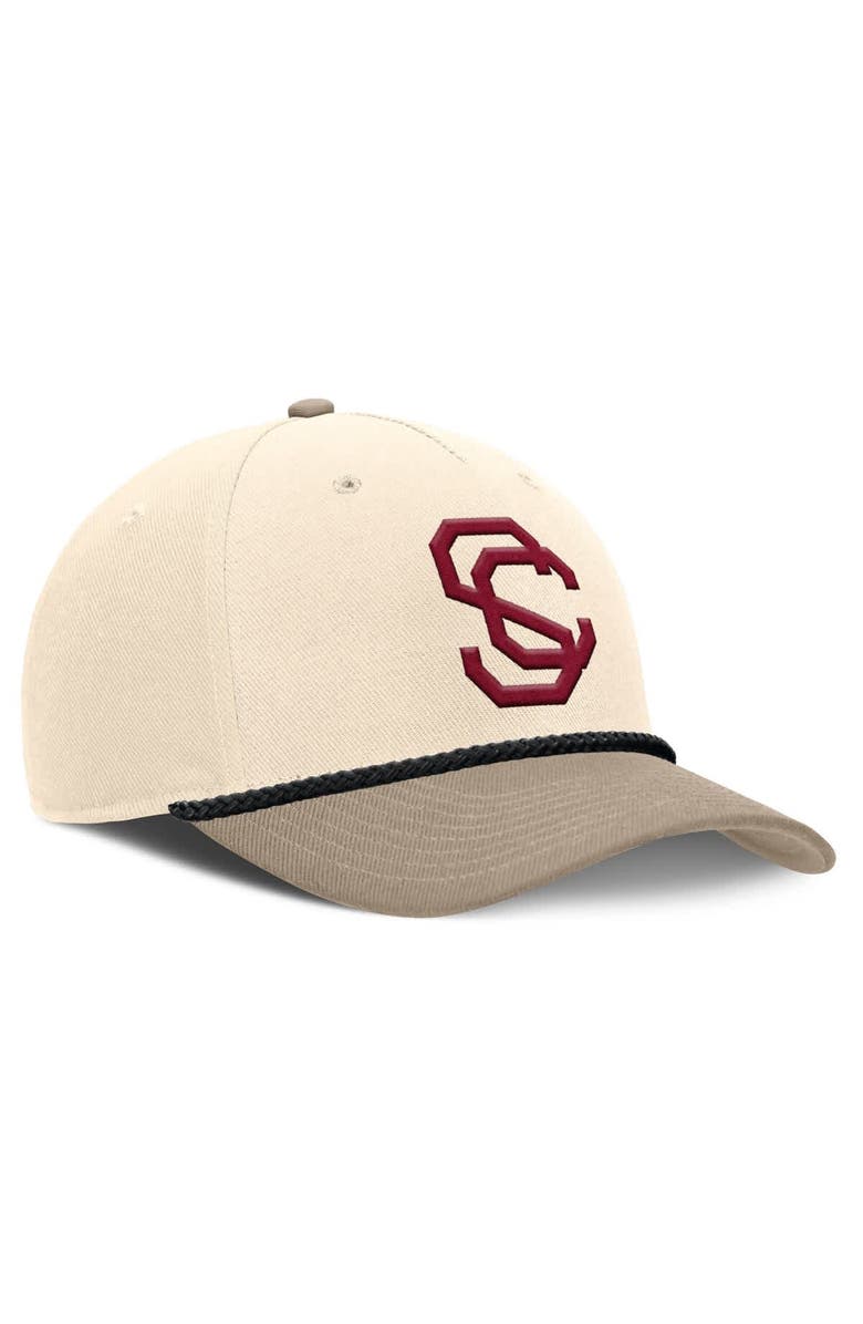 Nike Men's Nike Natural USC Trojans Rise Legacy Throwback Logo Adjustable Hat, Alternate, color, Natural
