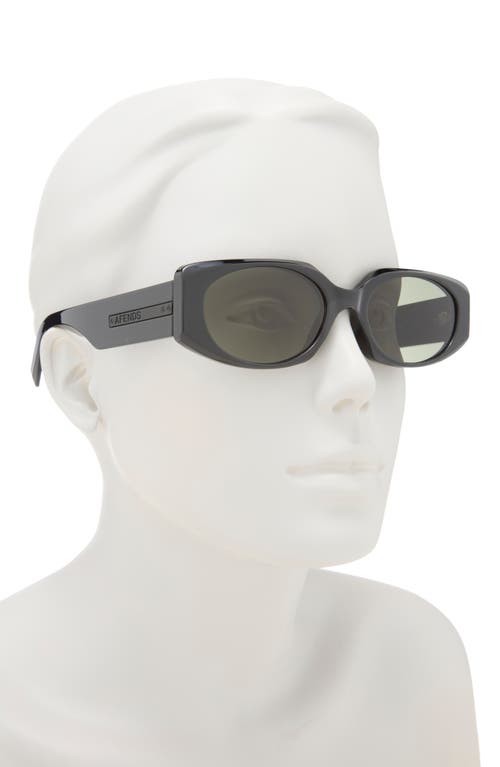 Le Specs Persona 55mm Oval Sunglasses In Black