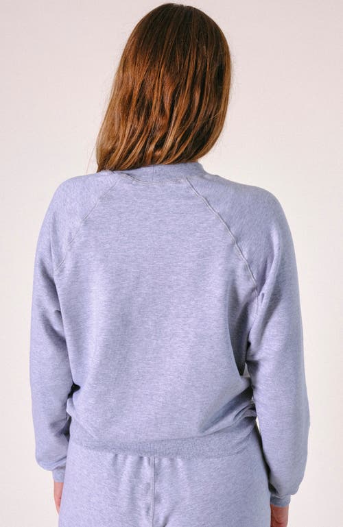 Poplinen Agnes Raglan Organic Cotton + Tencel Sweatshirt In Heather Gray