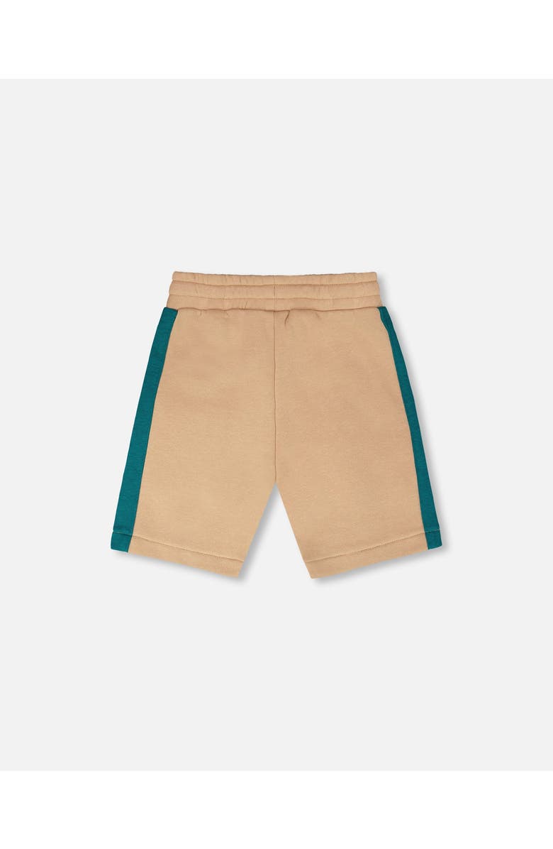 Deux par Deux Sporty French Elastic Waistband Terry Shorts, Alternate, color, Beige