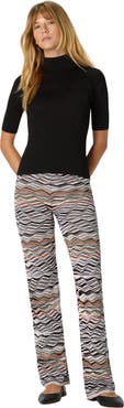 Missoni Straight Long Pants With Wave Pattern