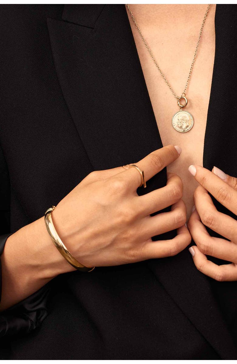 Oradina 14K Yellow Gold The One Statement Bangle, Alternate, color, Yellow Gold