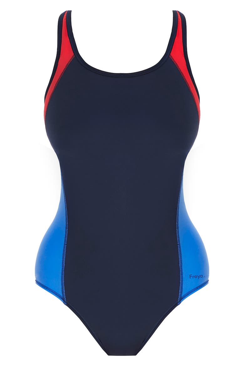 Freestyle Underwire Molded One-Piece Swimsuit, Alternate, color, ASTRAL NAVY