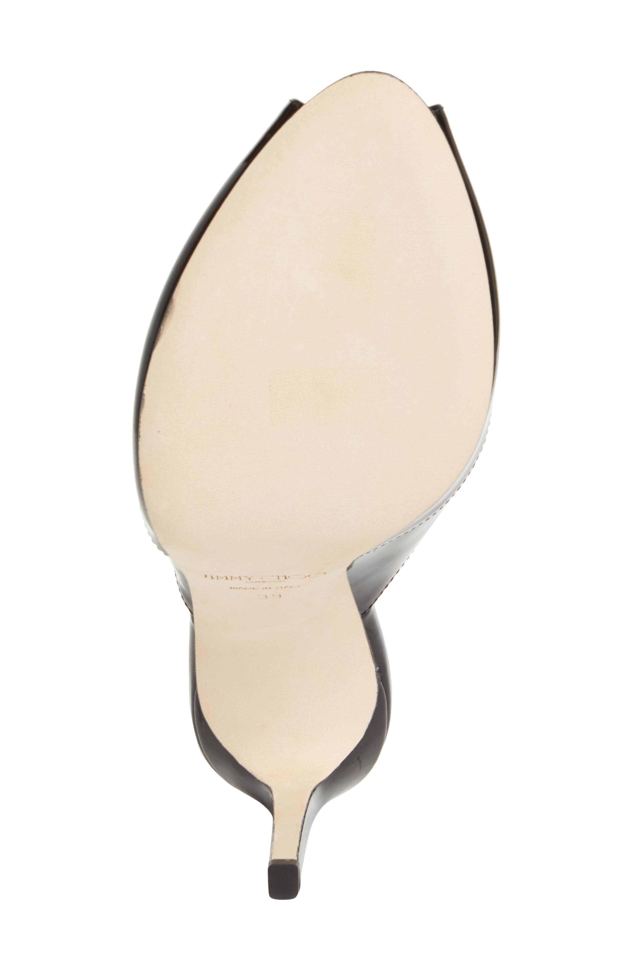 Jimmy Choo Brigitte Peep Toe Mule, Alternate, color, Black