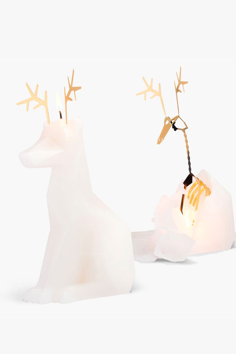 PyroPet Dyri Reindeer Candle, Alternate, color, White