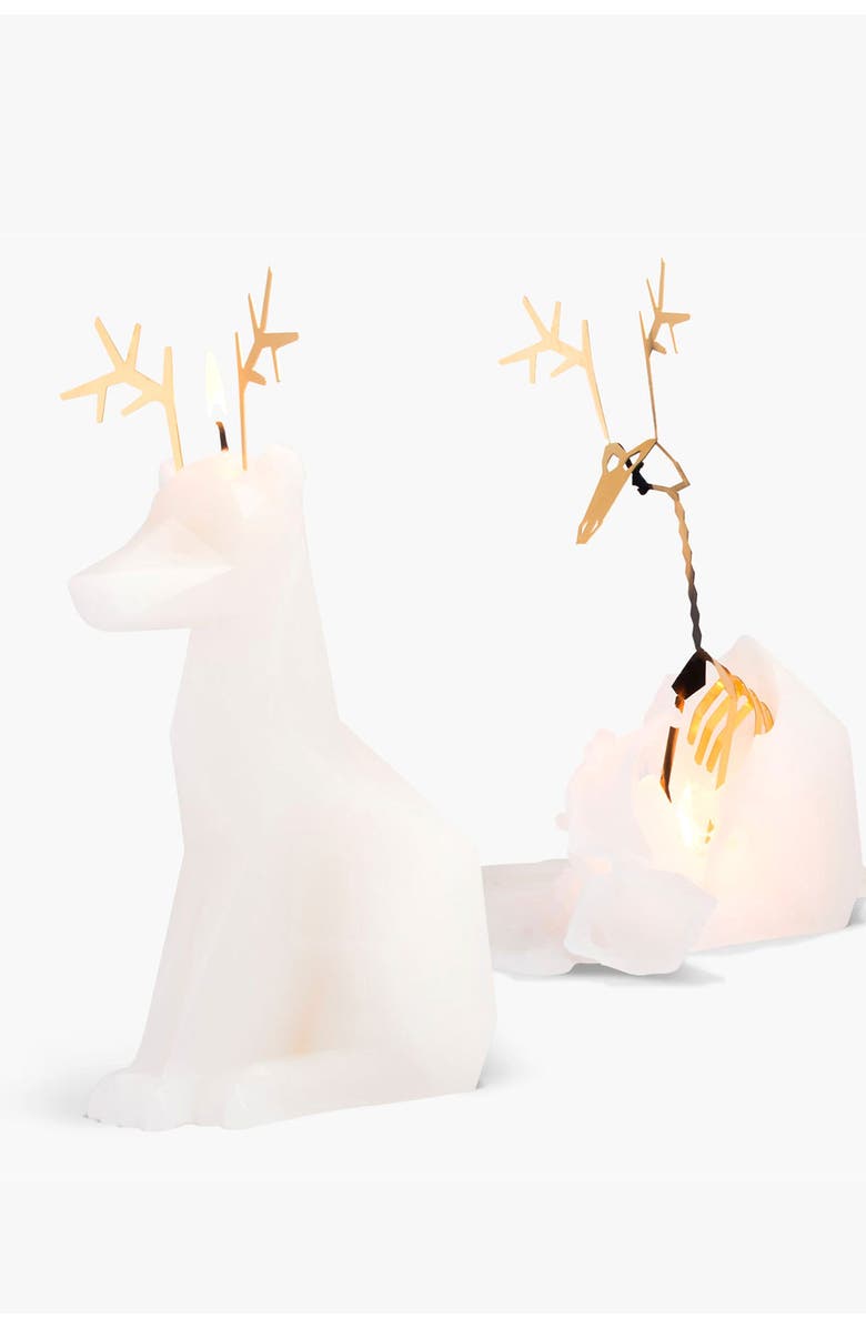 54Celsius PyroPet Dyri Reindeer Candle, Alternate, color, White
