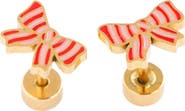 Pip Pop Striped Bow Stud Earrings
