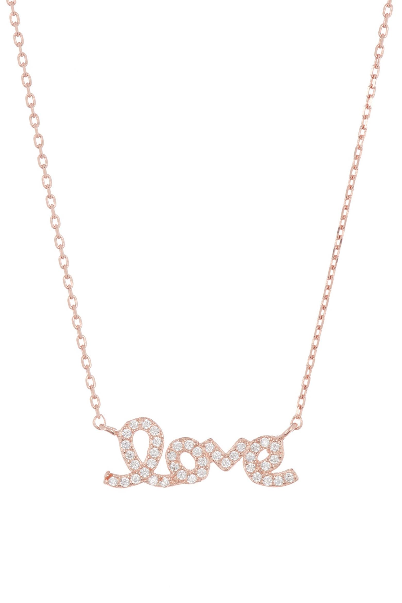 Cleanliness Cursive Adornia 14K Yellow Gold Plated Swarovski Crystal Cursive Love Necklace ...