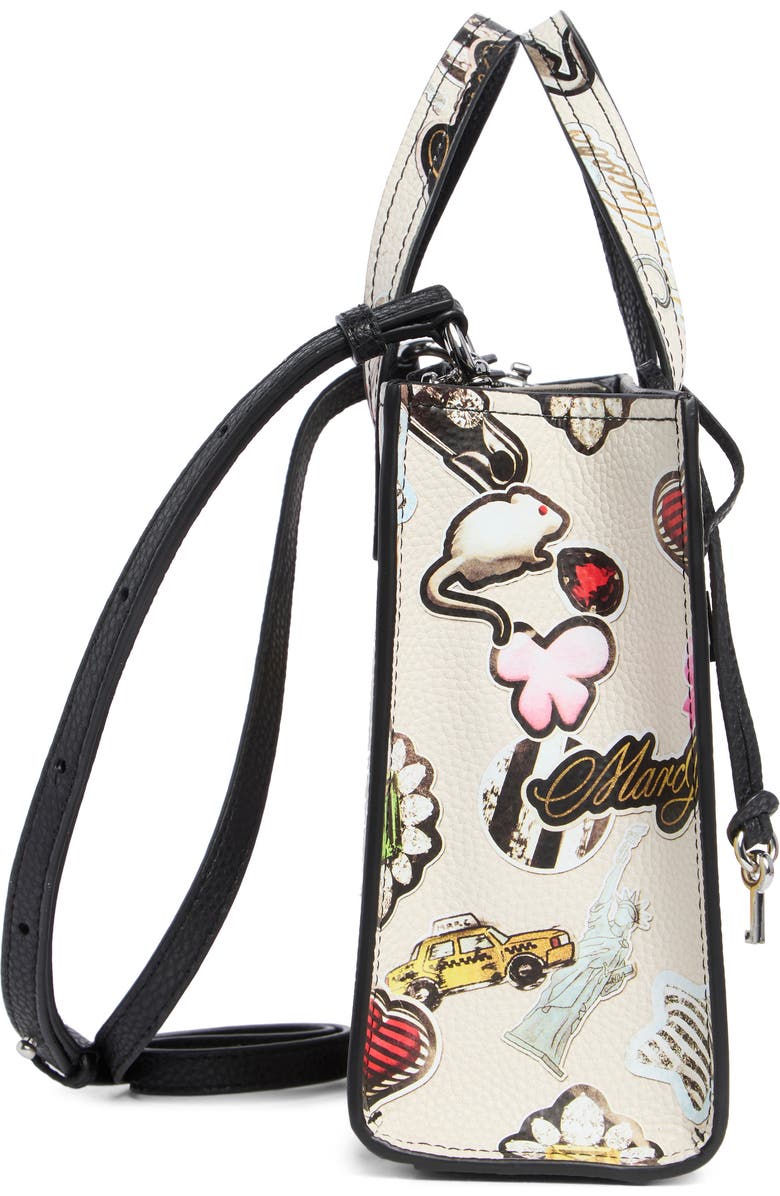 Marc Jacobs Sticker Mini Bold Grind Satchel Bag, Alternate, color, White Multi