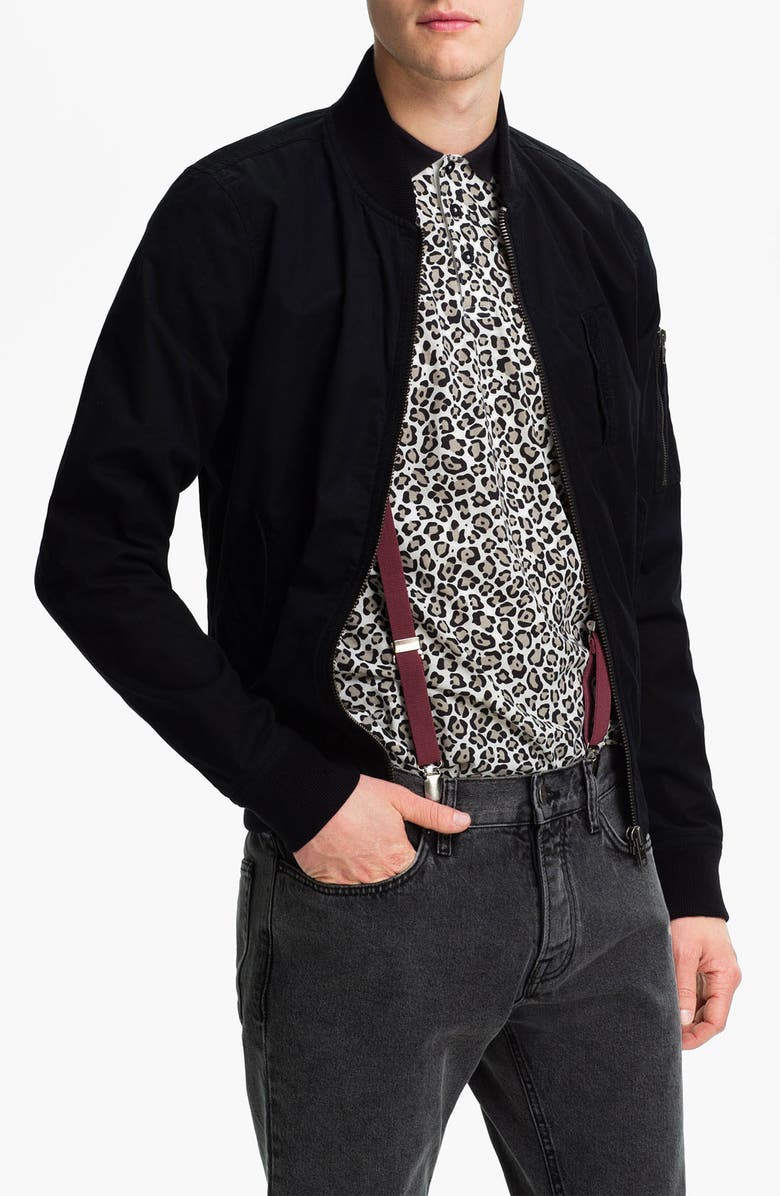 Topman Cotton Bomber Jacket, Main, color, 