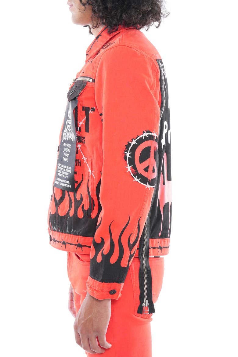 Paz Type II Denim Jacket, Alternate, color, CORAL