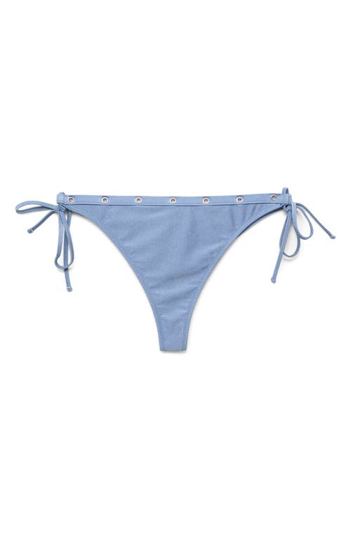 Mango Grommet Bikini Bottoms In Blue