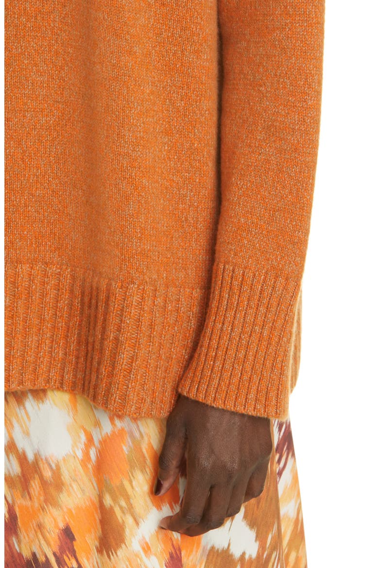 Mélange Cashmere Sweater, Alternate, color, EMBER ORANGE MULTI