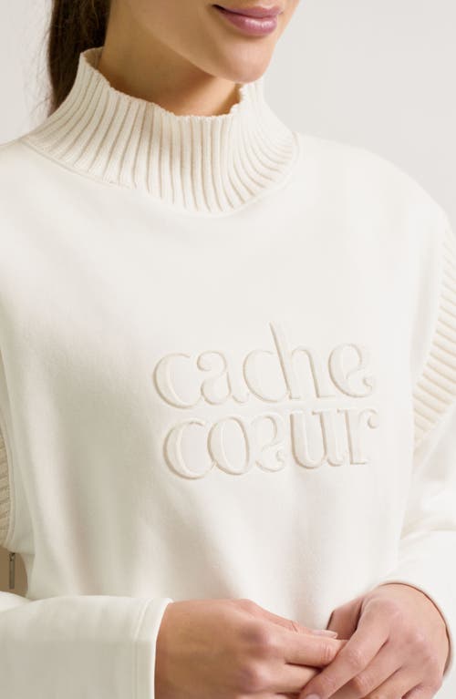 Cache Couer Harper Maternity & Nursing Sweatshirt In White