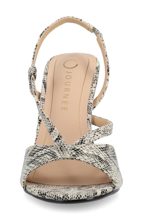 Journee Collection Varra Slingback Sandal In Snake Embossed