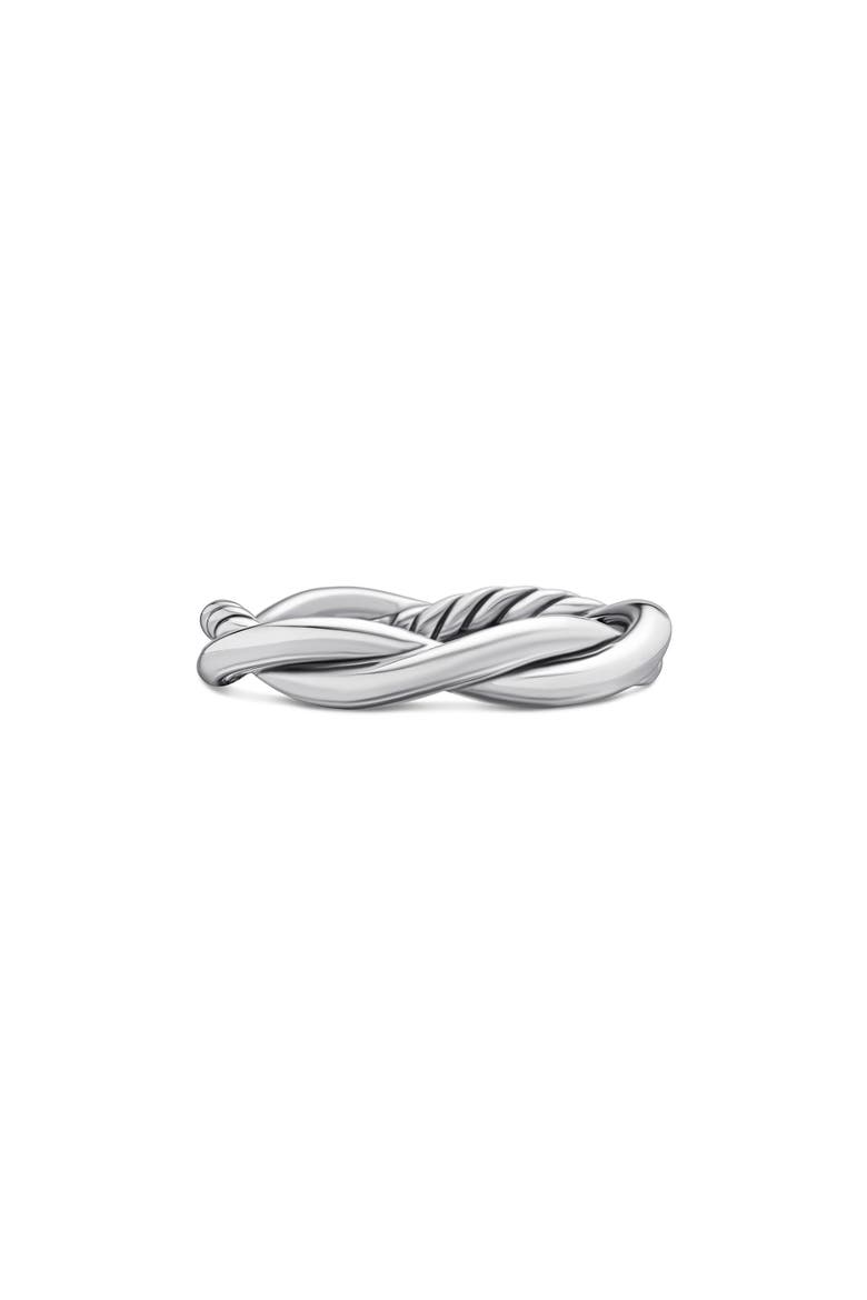 Petite Infinity Band Ring in Sterling Silver with Pavé Diamonds, Alternate, color, SILVER/ DIAMOND