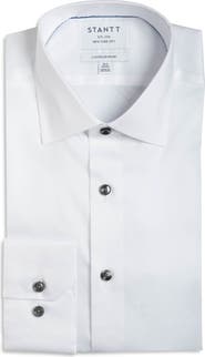 Stantt Contemporary Fit Wrinkle Resistant Cotton Twill Dress Shirt