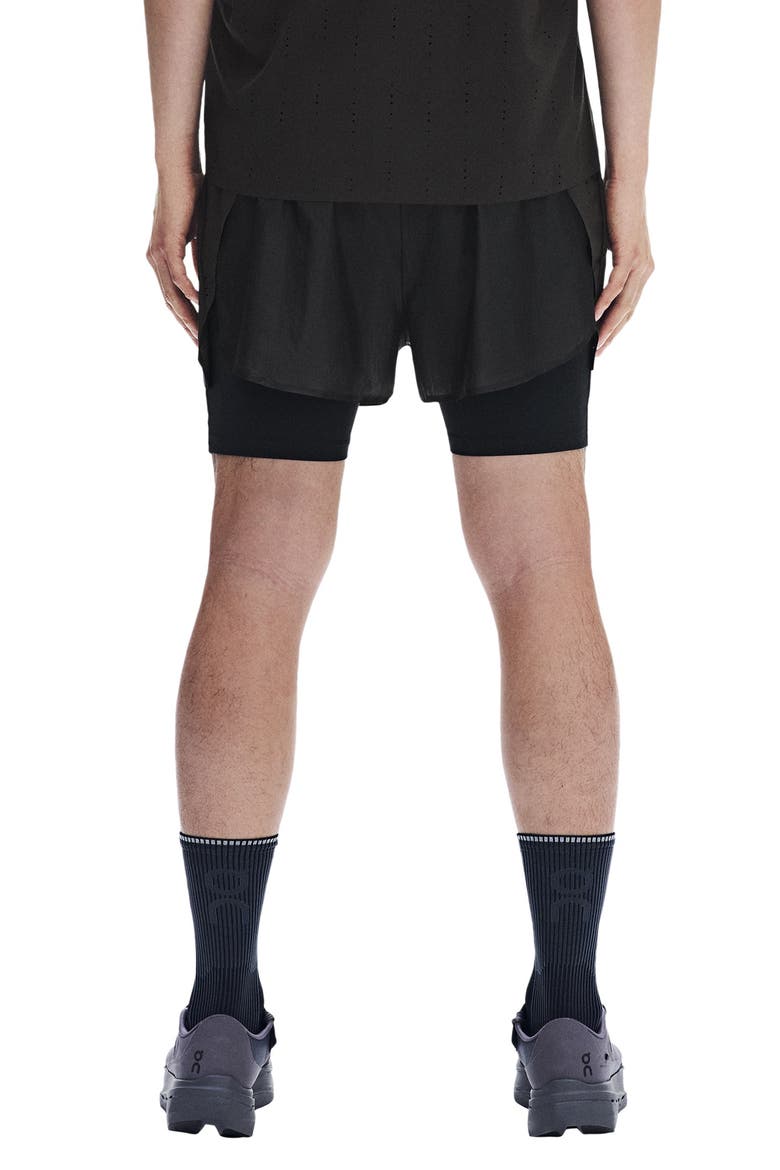 x PAF 2-in-1 Performance Running Shorts, Alternate, color, MOLASSES/ BLACK